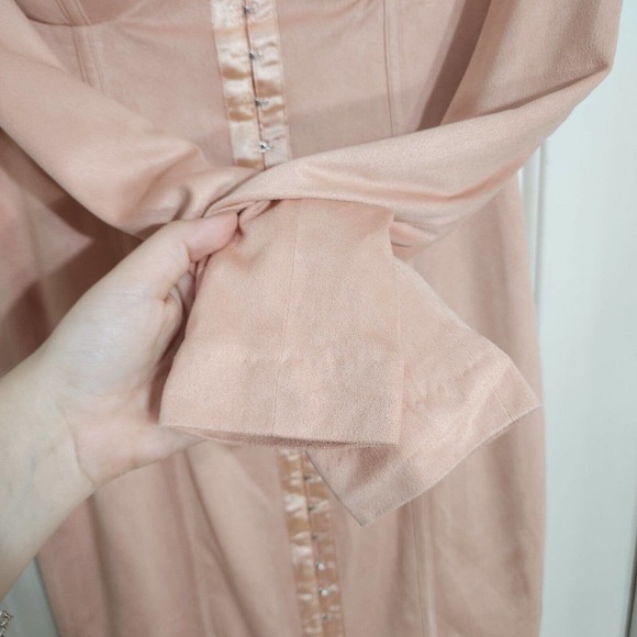 House of CB Womens Dress Ricci Pink Suedette Bustier Corset Mini Bodycon Sz S - Picture 7 of 11